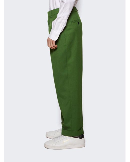 Ami Paris Carrot Fit Trousers in Green for Men | Lyst