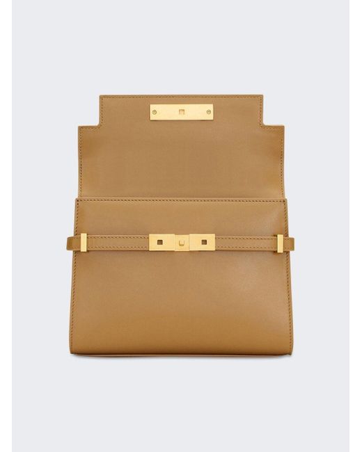 Saint Laurent Manhattan Mini Crossbody in White Lyst