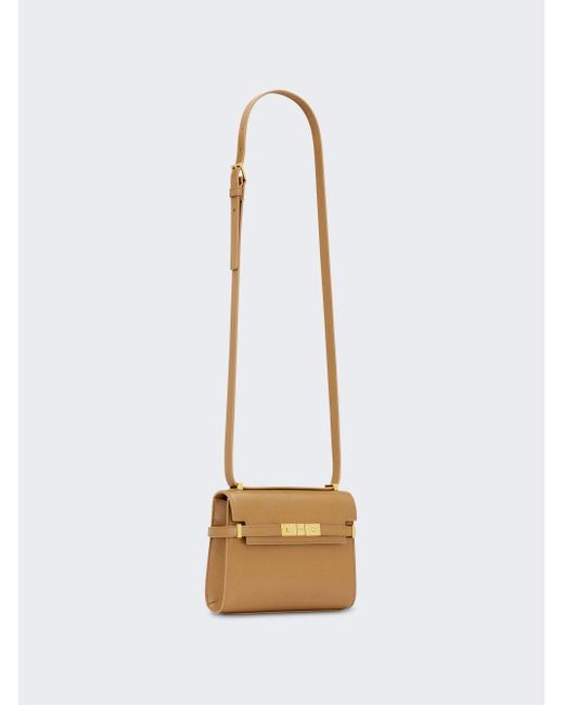 Saint Laurent Manhattan Mini Crossbody in White Lyst