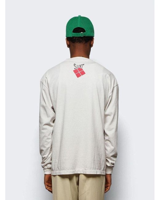 Saint Michael X David Bowie Station White Tee in Gray for Men | Lyst