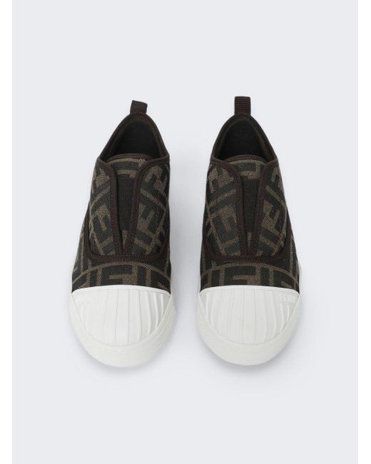 Fendi Junior Slip On Sneaker in Brown Lyst