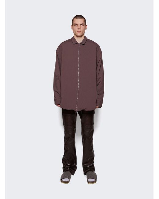 Fear of God ESSENTIALS Filled Shirt Jacket in Brown for Men | Lyst