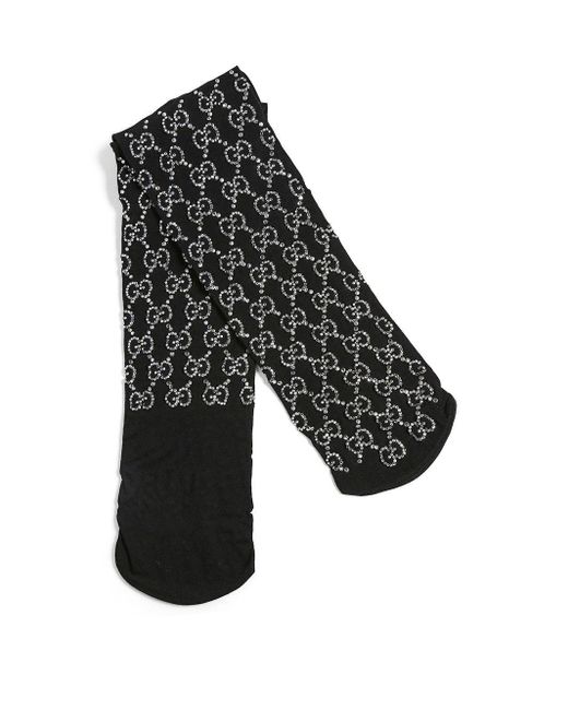 Gucci Diamond Logo Socks in Black | Lyst