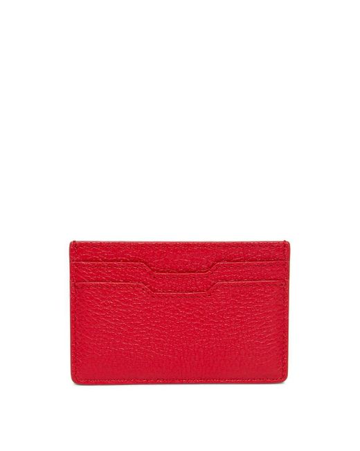 Amiri Leather Bandana Print Card Holder Red for Men | Lyst