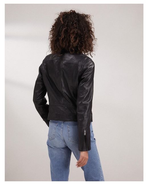 white company leather jacket