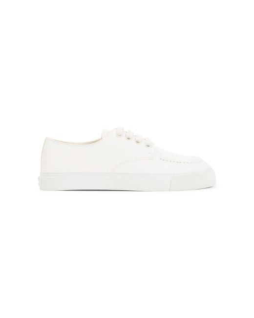 Prada White Deer Leather Sneakers for men