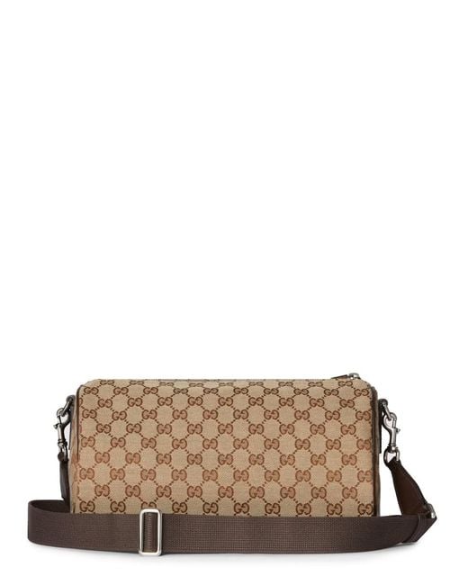 Gucci Brown Gg Cylindrical Bag for men