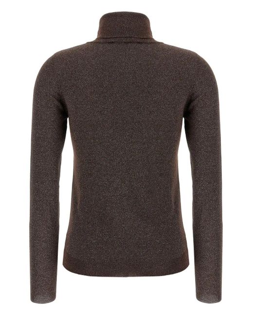 Brunello Cucinelli Brown 'Sparkling' Turtleneck Sweater