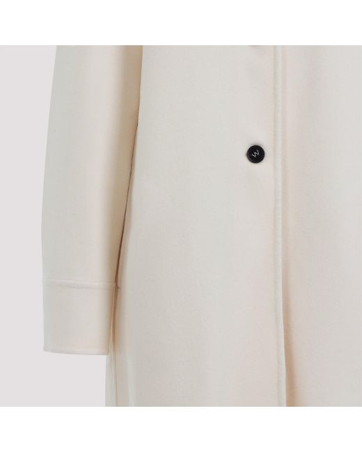 Jil Sander White W 04 Double Breast Coat