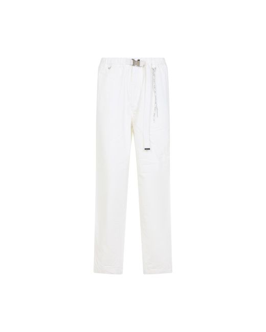 MASTERMIND WORLD White Regular Fit Belted Easy Pants for men