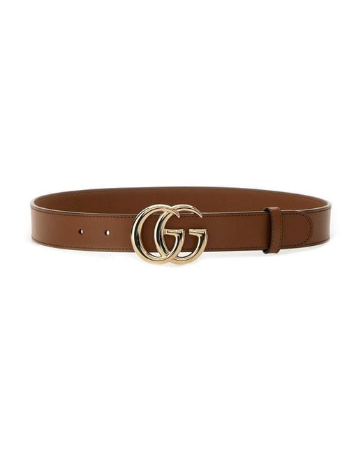 Gucci Brown Gg Marmont Thin Belt