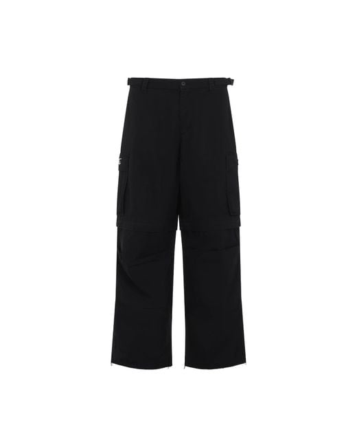 032c Black Intermission Cargo Pants for men
