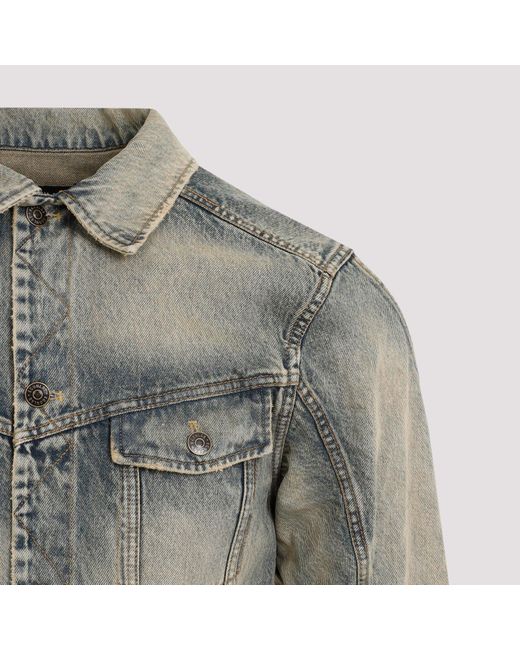 Egonlab Gray Cutout Denim Jacket for men