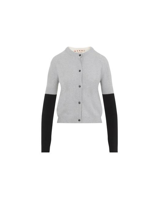 Marni White Virgin Wool Cardigan