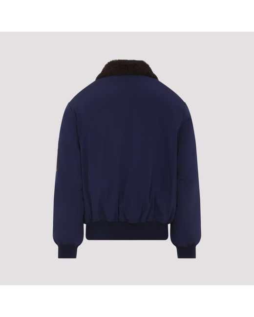 Brunello Cucinelli Blue Nylon Down Jacket for men