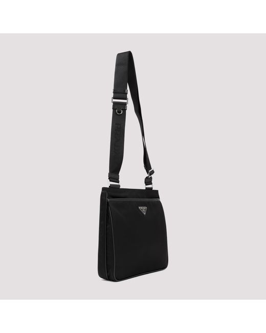 Prada Black Re-Nylon And Saffiano Shoulder Bag for men