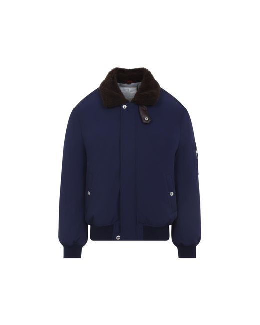 Brunello Cucinelli Blue Nylon Down Jacket for men