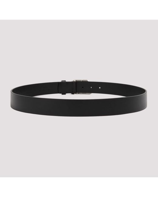 Balenciaga Black Leather Large Bb Belt for men