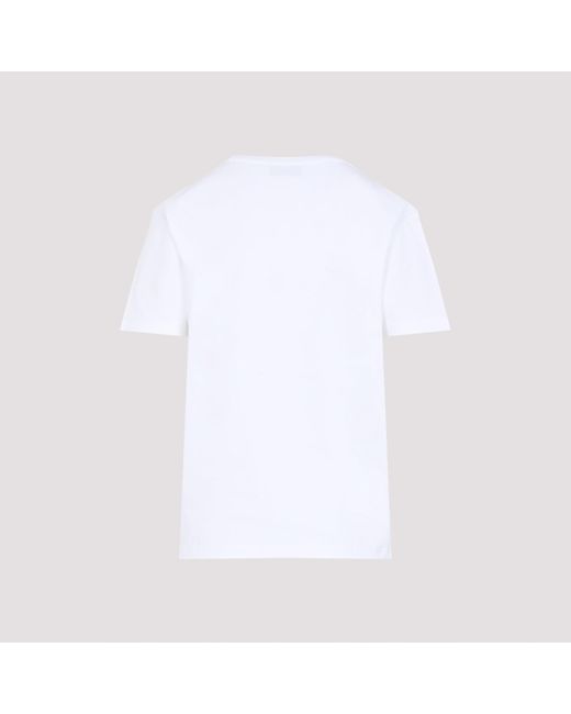 Lanvin White Embroidered Script Logo T-Shirt