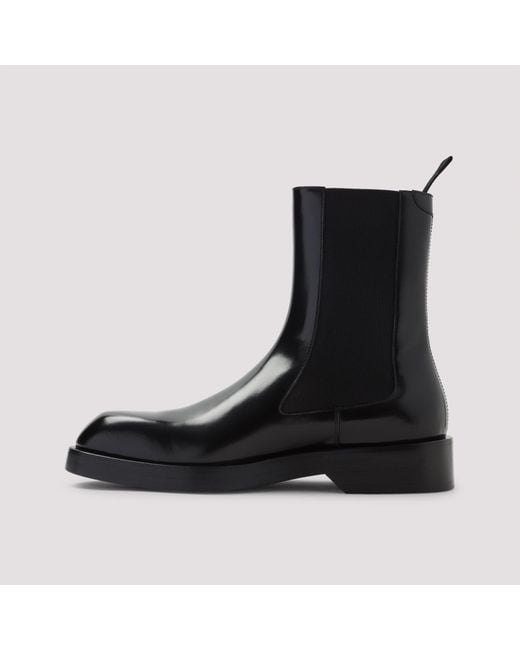 Jil Sander Black Calf Leather Boots for men