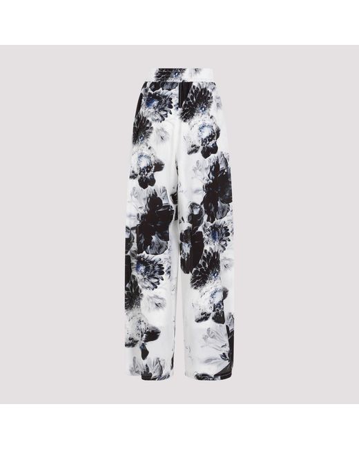 McQueen White Silk Pants