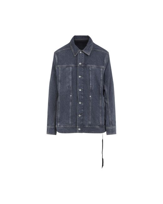 Rick Owens Blue Lido Worker Jacket for men