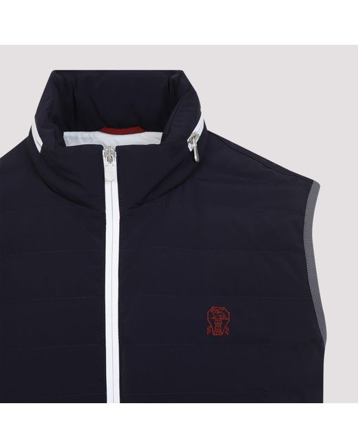 Brunello Cucinelli Blue Padded Vest for men