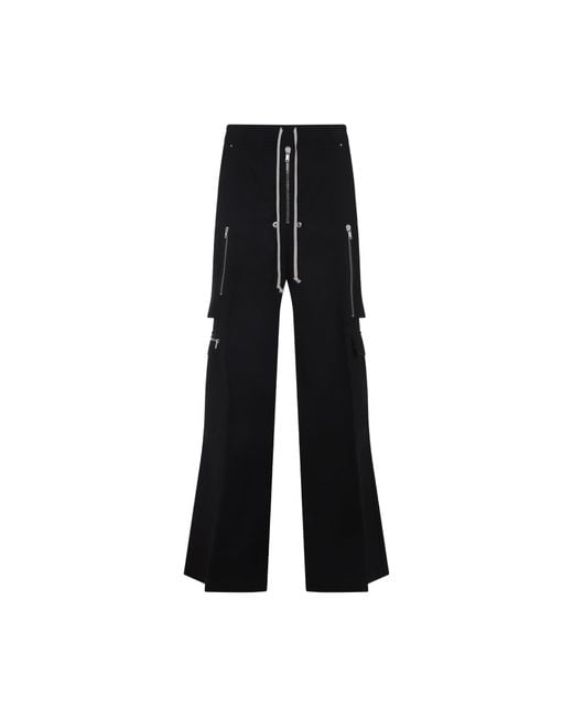 Rick Owens Black Cargobelas Pants for men