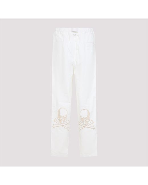 MASTERMIND WORLD White Regular Fit Belted Easy Pants for men