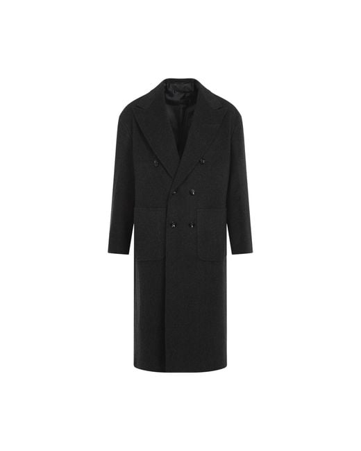 Kiton Black Tib Coat for men