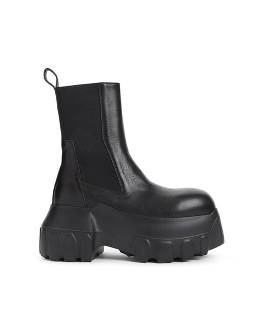 Rick Owens Black Beatle Mega Tractor Boots for men
