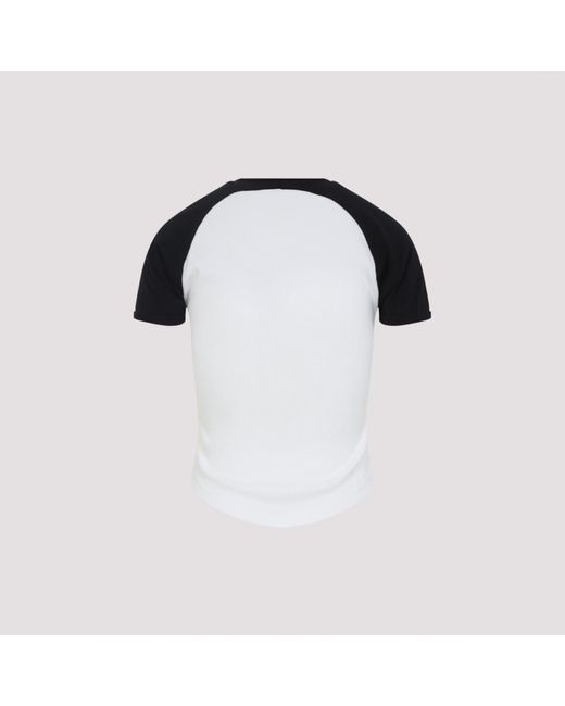Courreges Black Circle Contrast T-Shirt