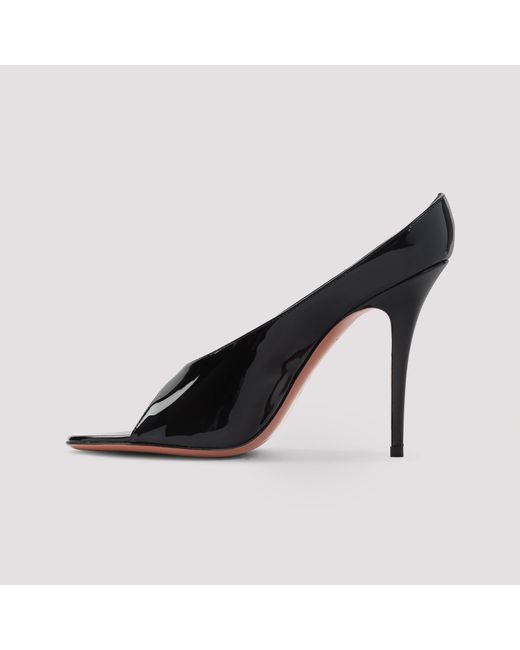 AMINA MUADDI Black Anok 105 Patent Slippers