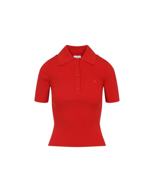 Courreges Red Signature Polo