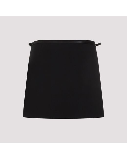 Givenchy Black Mini Wrap Voyou Skirt