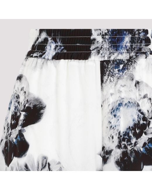 McQueen White Silk Pants