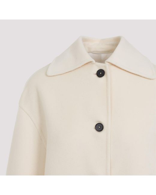 Jil Sander White W 04 Double Breast Coat