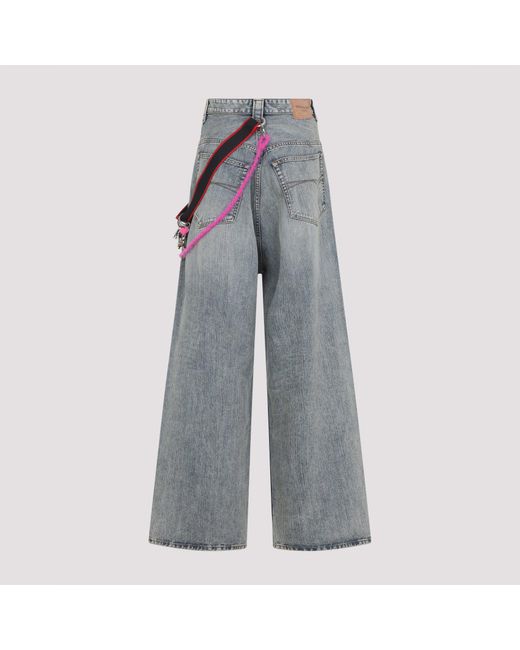 Balenciaga Gray Charms Baggy Jeans