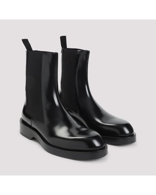 Jil Sander Black Calf Leather Boots for men