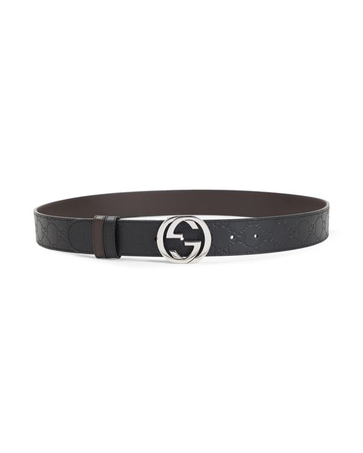 Gucci Black Reversible Belt for men