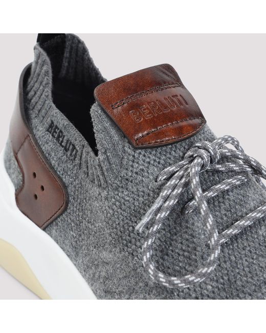 Berluti Gray Textile Sneakers for men
