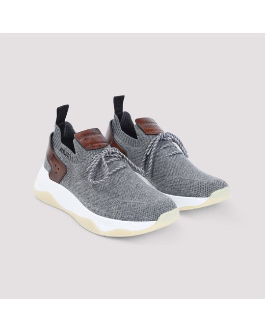Berluti Gray Textile Sneakers for men