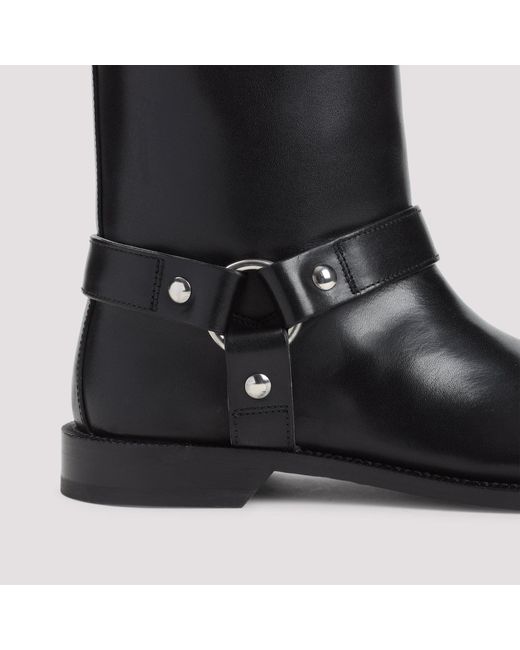 Loewe Black Campo Biker Shearling Boots