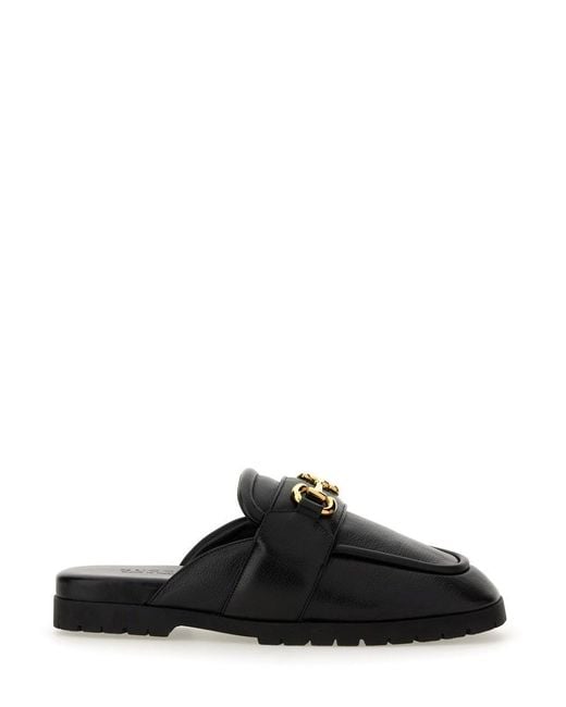 Gucci Black Sabot With Clamp for men
