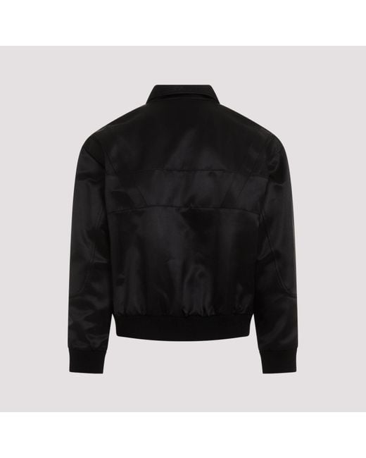 Saint Laurent Black Satin Teddy Jacket for men