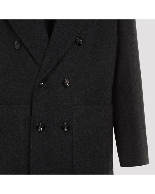Kiton Black Tib Coat for men