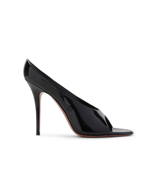 AMINA MUADDI Black Anok 105 Patent Slippers