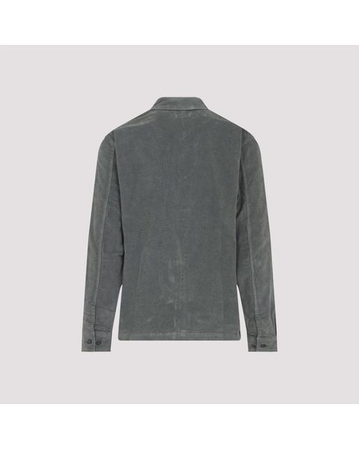 C P Company Gray Corduroy Overshirt for men