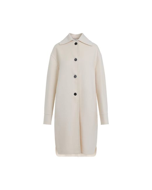 Jil Sander White W 04 Double Breast Coat
