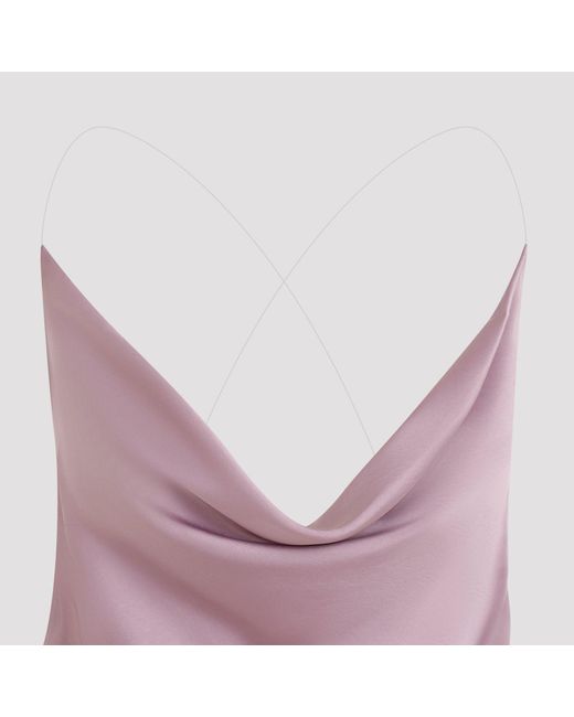 Y. Project Purple Evergreen Invisible Strap Slip Dress